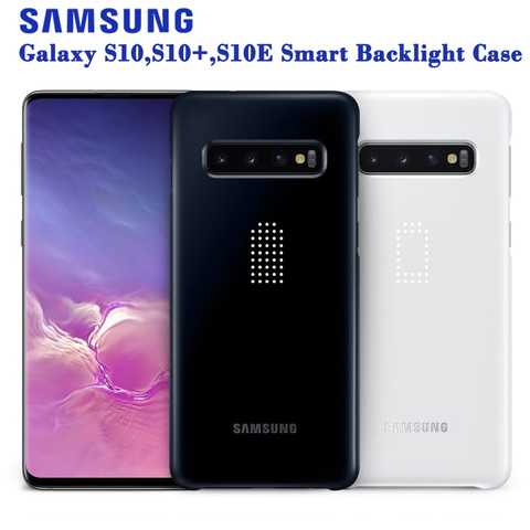 Samsung Original Intelligent LED coque arrière pour Samsung Galaxy S10 X S10 Plus S10E S10 E effet d'éclairage Led émotionnel ► Photo 1/6