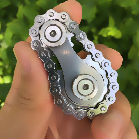 Pignons en acier inoxydable volant volant du bout des doigts Gyro pignons chaînes EDC métal jouet engrenage Gyro livraison directe Sproket Roadbike Spinner ► Photo 1/6