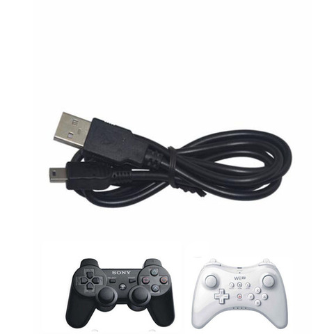 Mini câble d'alimentation usb, cordon de chargement pour manette de jeu Sony Playstation Dualshock 3 PS3 et nintendo WIIU U Pro ► Photo 1/2