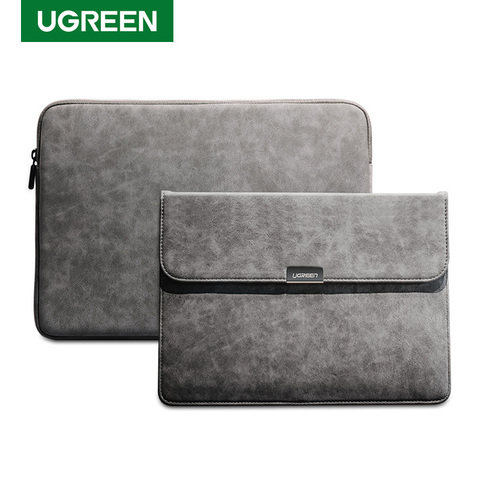 Ugreen sac d'ordinateur portable en cuir sac pour ordinateur portable housse pour Macbook Air Macbook Pro 13 étui pour ordinateur portable Funda iPad Pro étui à Air ► Photo 1/6