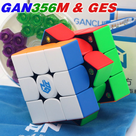 Cube magique puzzle GANS CUBE GAN356M & GES cube magnétique GAN 356 GAN356 M 3x3x3 3x3 cubes magiques professionnels WCA jouets twisty ► Photo 1/6