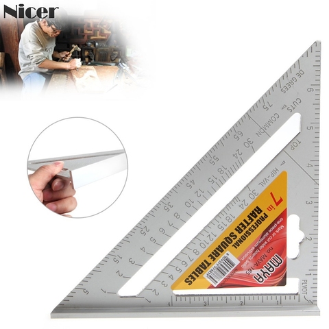 Règle de Triangle règle d'angle d'épaississement de 90 degrés règle carrée de mesure de charpentier d'alliage d'aluminium ► Photo 1/6