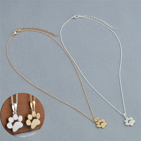 Collier avec pendentif patte de chien, mignon, créatif, patte de chat, bijoux pour femmes, filles, sœurs, amoureux des chiens, meilleur cadeau ► Photo 1/5