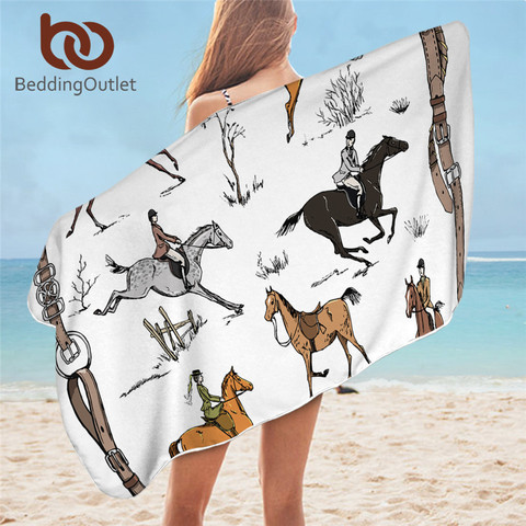 BeddingOutlet-serviette de bain pour cheval | Serviette de plage, microfibre, Tradition anglaise, tapis de sport, pique-nique, 75x150, couverture fine ► Photo 1/5