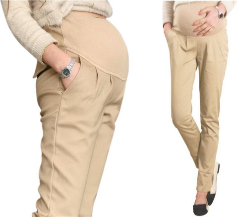 Pantalon de grossesse en coton pour femmes enceintes, vêtement de maternité ► Photo 1/6