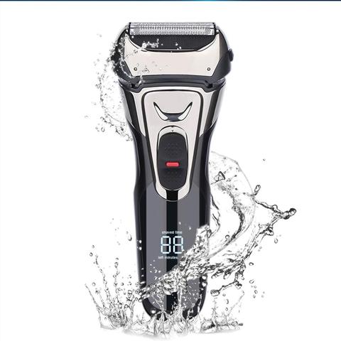 Surker – rasoir électrique méridien tondeuse à barbe pour hommes, rasoir USB lavable ► Photo 1/6