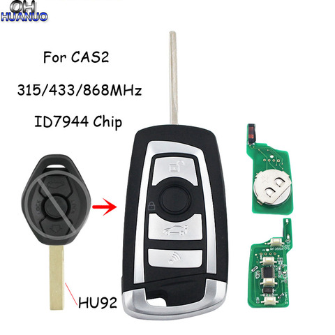 315/315LP/433/868MHz PCF7946 Puce Modifié Repliable Télécommande Clé Pour BMW CAS2 1 3 5 6 Série E93 E60 Z4 X5 X3 HU92 ► Photo 1/6