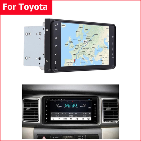 Youmecity Android 8.1 2 DIN Voiture DVD GPS pour Toyota Terios Vieux Corolla Camry Prado RAV4 fortuner radio wifi Capacitif 1024*600 ► Photo 1/6