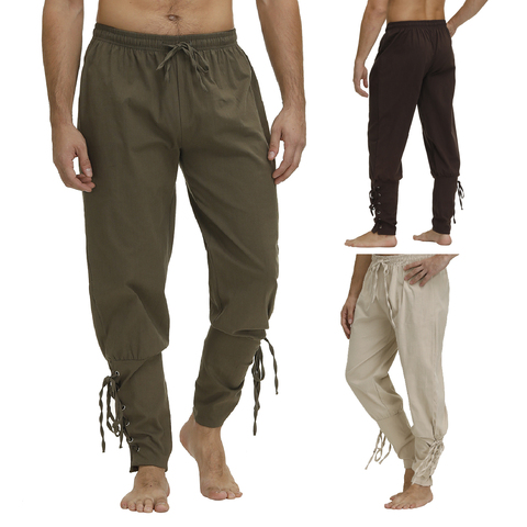 Pantalons pirates pour hommes, style Renaissance, Viking médiéval, pantalon Cosplay, pantalon gothique, Costume de Pirate pour hommes ► Photo 1/6