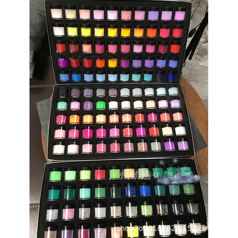 Poudre à ongles en acrylique, 10/20/40/50 pots (10g), trempage, Collection, liste des couleurs dans la Section de détail pour ce Kit ► Photo 1/6