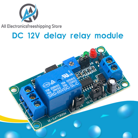 Le retard de Module de relais de retard de cc 12 V 5V allume/retardent le Module de commutateur de relais avec la carte de relais de synchronisation de c. C 12 V Volt de minuterie ► Photo 1/6