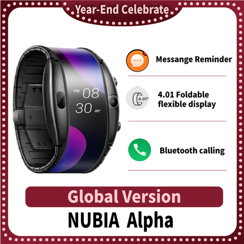 Version mondiale Nubia Alpha montre de téléphone intelligent 4.01 