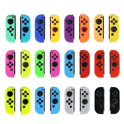 Étui de protection en Silicone souple pour manette de jeu Joy-cons, housse antidérapante, capuchon de manette analogique en caoutchouc pour NS Switch ► Photo 1/6