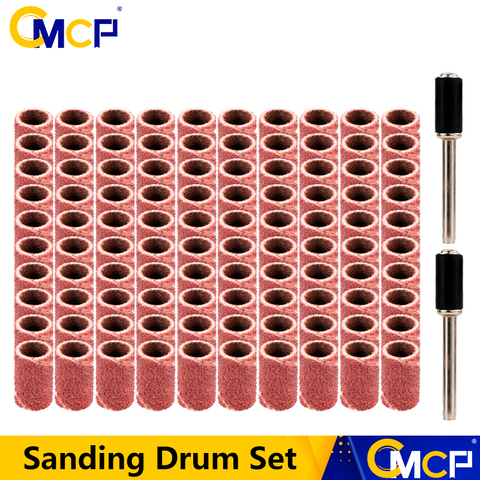 CMCP #80 #100 #120 bandes de ponçage pour forets à ongles 6.35mm disques de ponçage de meulage pour Dremel outils abrasifs ensemble de tambours de ponçage ► Photo 1/6