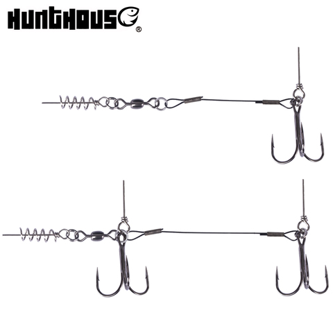 Hunthouse – leurre souple avec hameçon double et simple, matériel de pêche adapté aux grands aloses, pescar, 9cm et 12cm ► Photo 1/6