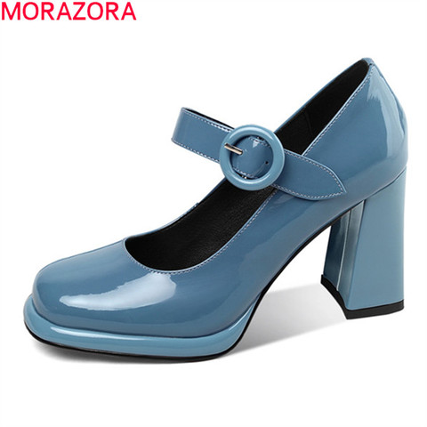 MORAZORA 2022 nouveauté chaussures de mariage de fête de mode de haute qualité femmes pompes élégantes talons hauts bout carré dames chaussures ► Photo 1/6