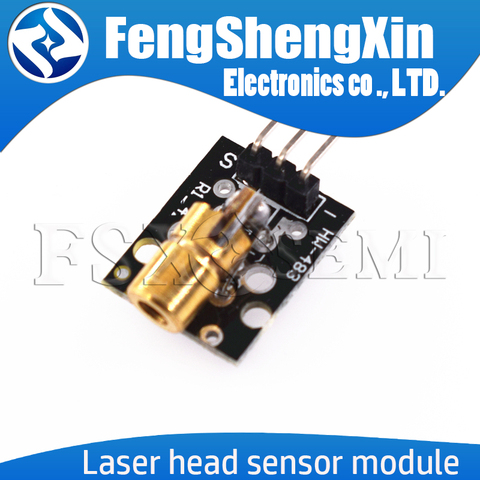 Module de capteur Laser rouge KY-008 650nm 6mm 5V 5mW, Diode à points Laser rouge, tête en cuivre ► Photo 1/1