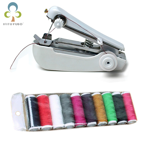 YJN-fil à coudre manuel 10 couleurs, mini machine à coudre créative, ensemble d'outils de couture ► Photo 1/5