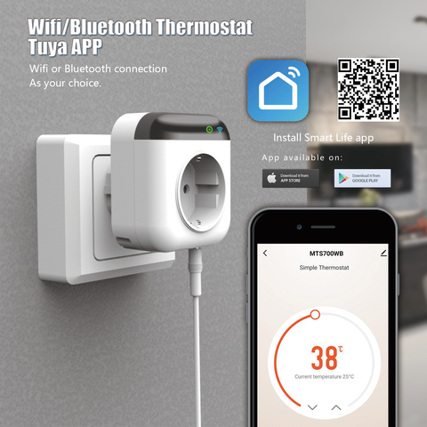 Wifi Thermostat régulateur de température Tuya Thermostat intelligent 220 pour Xiaomi Android Ios Thermostat Wifi fonctionne avec Google Alexa ► Photo 1/6