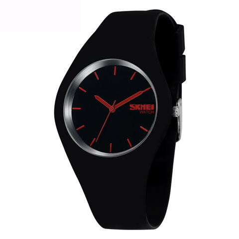 SKMEI-montres pour femmes, accessoire en Silicone, étanche 3 bars, horloge à Quartz, cadeau pour dames, collection montre décontractée à la mode ► Photo 1/6