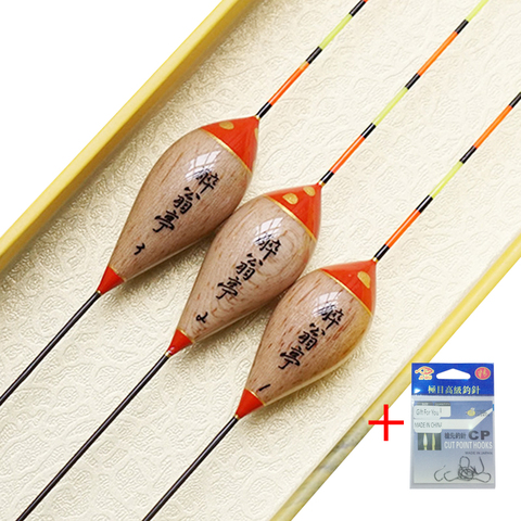 3 pcs/lot Haute Qualité Balsa Flotteurs de Pêche En Bois Flotador Pesca 1-3 # Bouchon Bobbers De Pêche Accessoires Outils Aborde (A-011) ► Photo 1/6