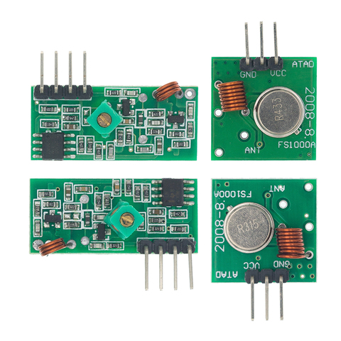 Kit de liaison de Module émetteur et récepteur RF 433 Mhz pour bras/MCU WL bricolage 315MHZ/433MHZ télécommande sans fil pour Kit de bricolage arduino ► Photo 1/6