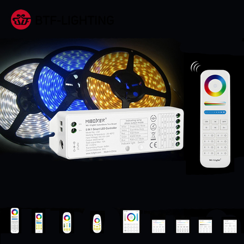 Contrôleur de bande de lumière de LED intelligente CCT rvb RGBW RGBCCT LED bande lumières 2.4GHz batterie tactile Wifi APP Max 360W 12V 24V 110V 240V ► Photo 1/6