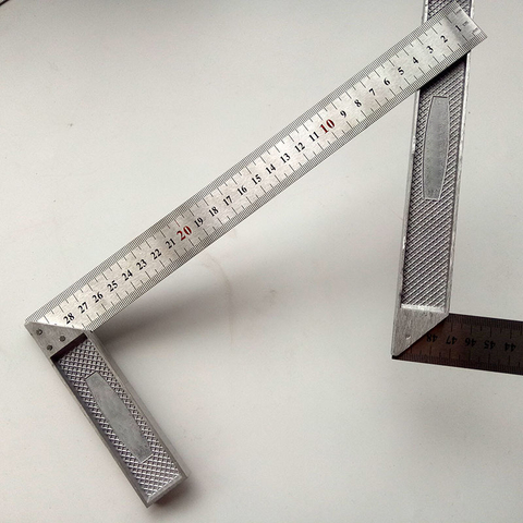 Professionnel 300mm combinaison règle d'angle carré réglable en acier rapporteur règle à Angle droit charpentier outils de mesure ► Photo 1/6