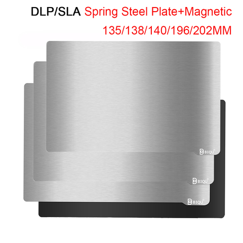 Plaque de tôle d'acier à ressort à durcissement léger Base magnétique flexible 202x128 pièces d'imprimante 3D pour DLP/SLA ► Photo 1/6