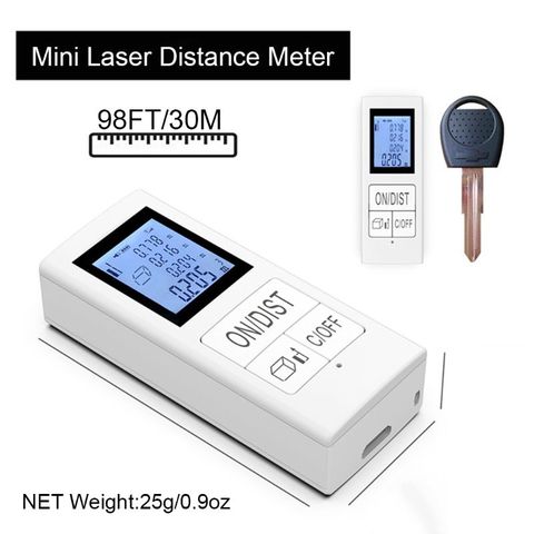 Mini distancemètre laser numérique Rechargeable 98 Ft/30M, outil de mesure à usage domestique 0.03-35m télémètre ► Photo 1/6