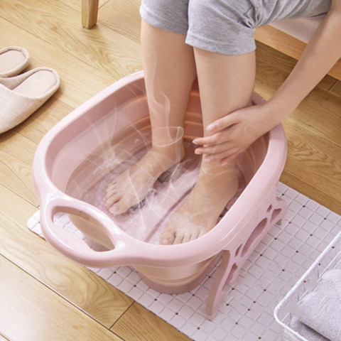 Seau de trempage des pieds en plastique, bassin pliable, seau de Massage moussant, Sauna domestique, baignoire de pédicure ► Photo 1/6