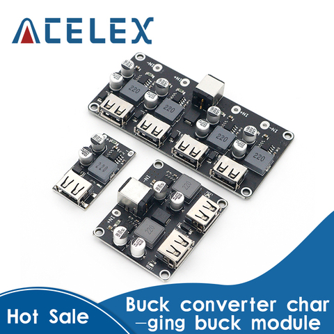 USB QC3.0 QC2.0 USB DC-DC Buck convertisseur charge abaisseur Module 6-32V 9V 12V 24V à chargeur rapide carte 5V ► Photo 1/6