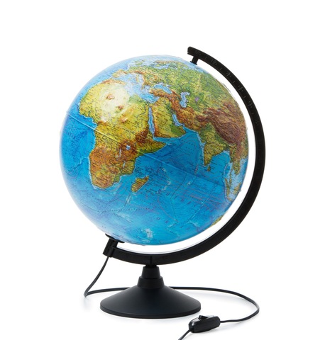 Globe physique-politique 32 cm avec éclairage et relief ► Photo 1/6