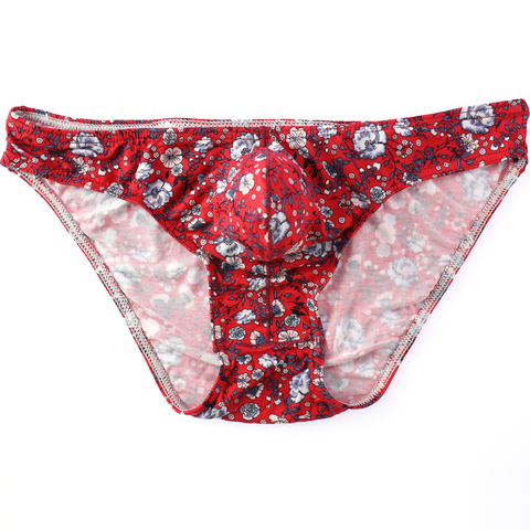 Slip imprimé Sexy pour homme, sous-vêtement en Fiber de coton, culotte de Bikini, Y09 ► Photo 1/6