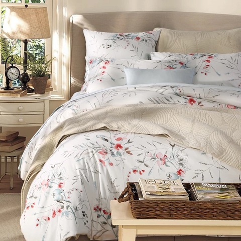 Housse de couette en coton égyptien, 100% TC AB, couleurs unies imprimées, Queen size, 600x220 cm ou 240x230 cm, 1 pièce personnalisée ► Photo 1/6