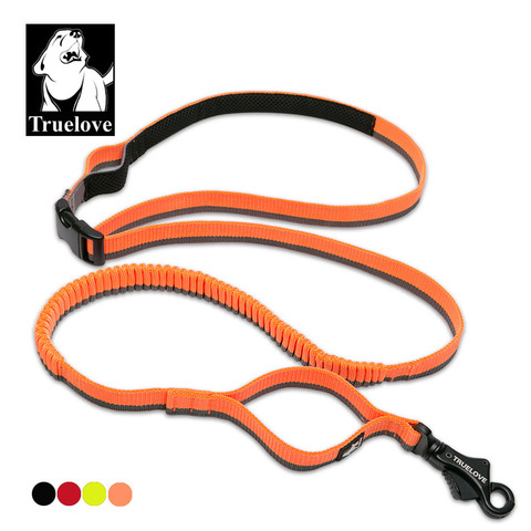 Truelove Chien Courant Bungee Laisse À main Waistworn Réglable En Nylon Élastique Rétractable Chien Conduit pour la Course de Jogging Marche ► Photo 1/6