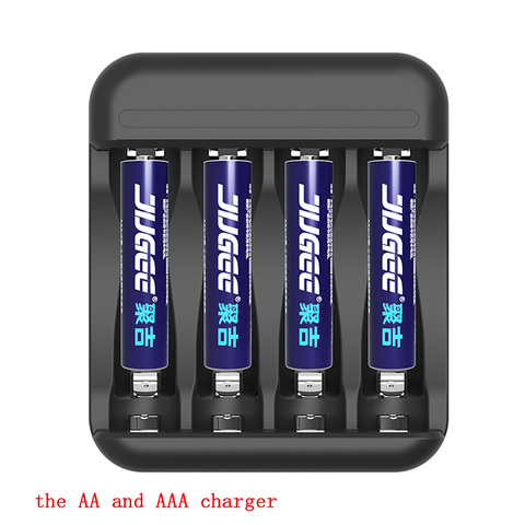 Jugee AAA 1.5v 1000mWh li-ion lithium 1.5V usb rechargeable AA batterie et AAA AA chargeur ► Photo 1/3