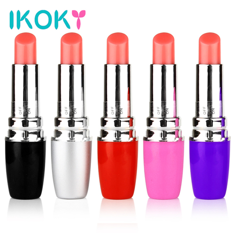 IKOKY Mini discret rouge à lèvres vibrateur étanche vibrant saut oeuf balle Massage adulte jouet sexuel pour les femmes Clitoris Stimulati ► Photo 1/6