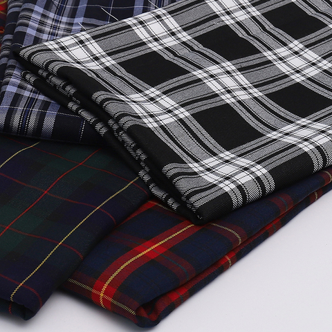 145cm x 50cm polyester coton sergé vérifier tissu fil teint écossais plaid tissu pour vêtements sacs vêtement JK plissé jupe uniforme ► Photo 1/1