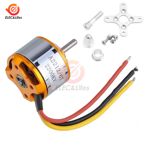 Moteur sans balais, A2212 930KV 1000kv 1400kv 2200kv 2700KV, pour avion RC, avion, jouet outremer, moteur de passe-temps en cuivre Kit de bricolage ► Photo 1/6