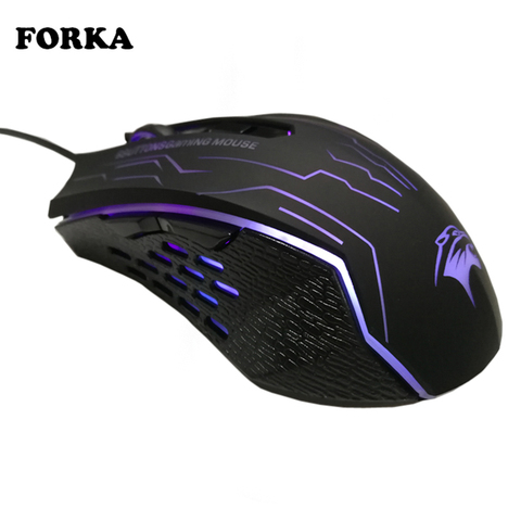 Souris optique Gaming filaire USB 3200, silencieuse/sonore, 6 boutons, LED DPI, pour ordinateur portable LOL Dota 2 ► Photo 1/6