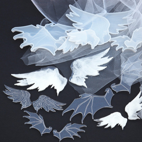 Moule à ailes d'ange en cristal époxy, 1 paire, en résine époxy pour la fabrication de bijoux ► Photo 1/6