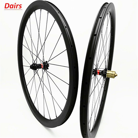 Roue de bicyclette 700c roues 38mm carbone roue D411 412SB Disque de frein 24 28 H XD hub 1580g de carbone roues 700c pneu tubeless ► Photo 1/6