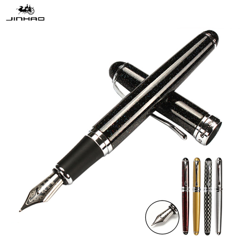 Jinhao X750 Style classique argent Clip métal stylo plume 0.5mm plume en acier stylos à encre pour cadeau fournitures de bureau fournitures scolaires ► Photo 1/6