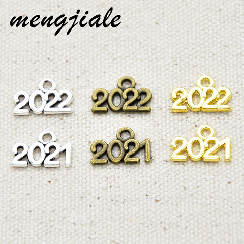 40 pièces en alliage de métal numéro 2022 année breloques Souvenir pendentif pour bricolage fait à la main bijoux accessoires faisant 14*9mm ► Photo 1/6