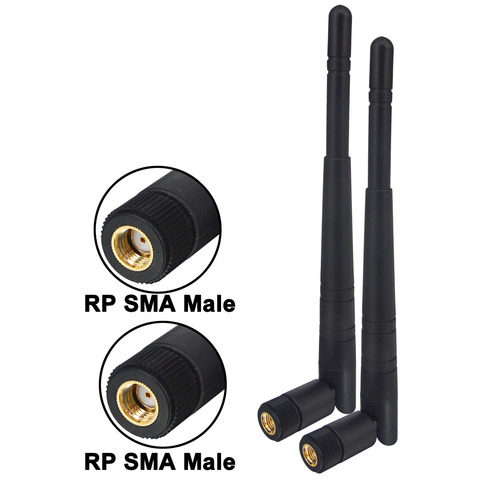 Amplificateur d'antenne WIFI double bande 8dbi, 2 pièces, 2.4G 5g 5.8G RP SMA mâle/SMA mâle, Antenne universelle pour routeur WLAN ► Photo 1/4