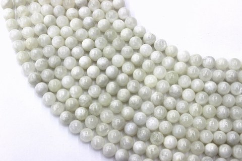 Pierre de lune blanche naturelle ronde perles en vrac brin 6/8/10MM pour bijoux bricolage fabrication collier Bracelet ► Photo 1/3