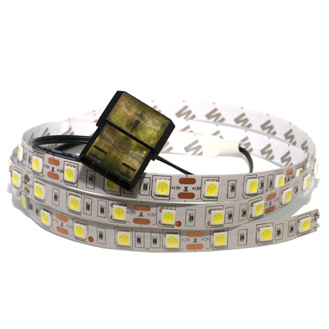 Bande lumineuse LED SMD 2835 5630 5050, 60LED s/M, 12v dc, Flexible, ruban lumineux avec alimentation Sata, Non étanche ► Photo 1/6