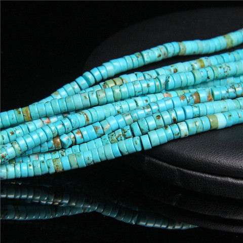 Perle de pierres naturelles Turquoises bleues, en forme de Cube, perles d'espacement amples pour la fabrication de bijoux, accessoires pour Bracelets et colliers à faire soi-même ► Photo 1/5