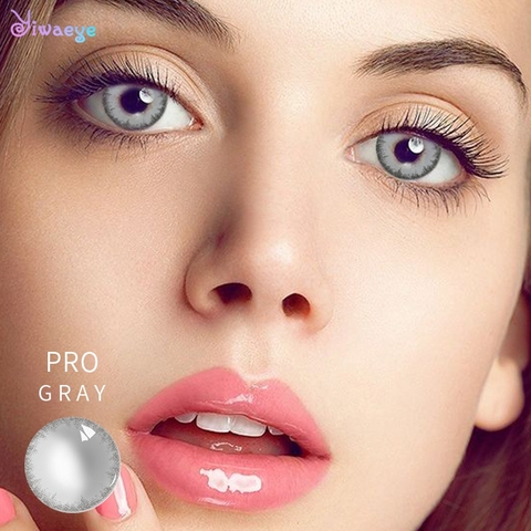 Lentilles De Contact De couleur grise Pro pour les yeux, jolie décoration De fête pour femmes, maquillage annuel ► Photo 1/6